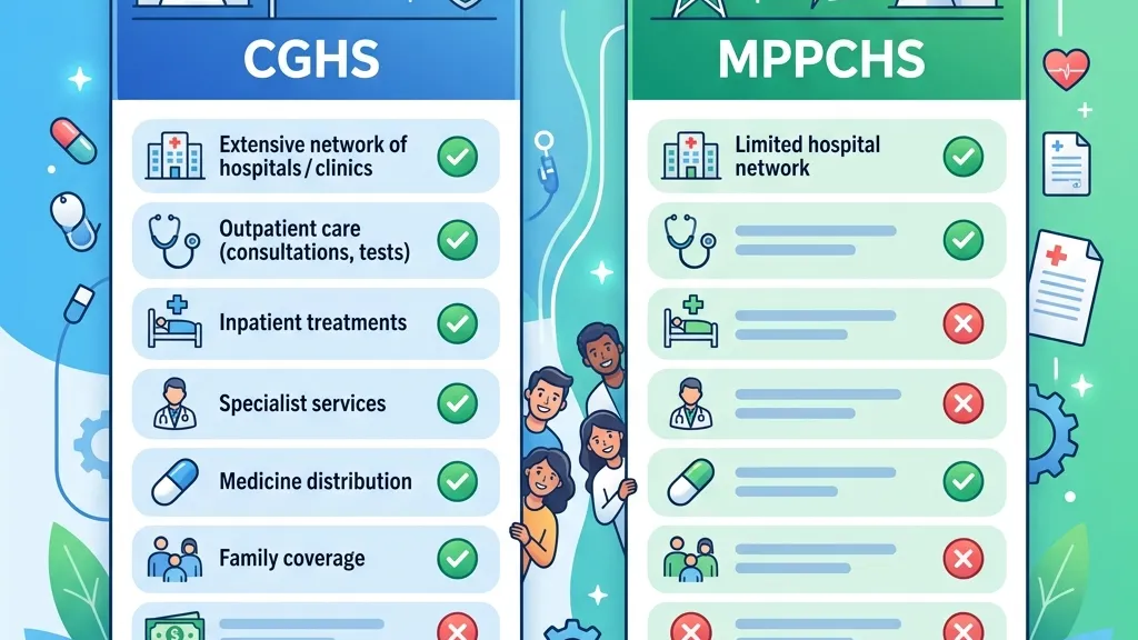 MPPCHS vs CGHS (Central Govt Health Scheme): कौन सी ज्यादा फायदेमंद?